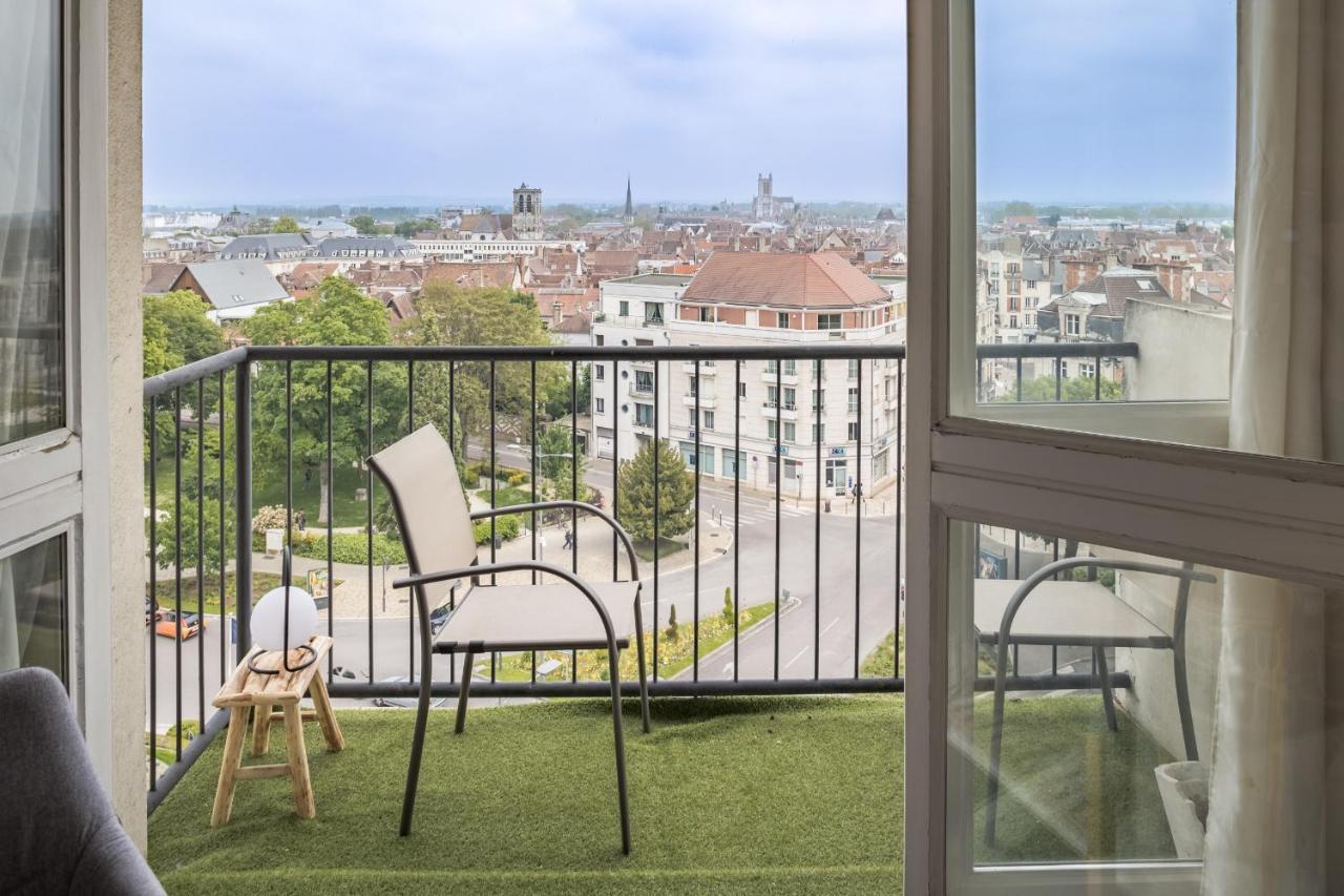 Ferienwohnung Evasion Urbaine - Vue Panoramique - Proche Gare Troyes Exterior foto